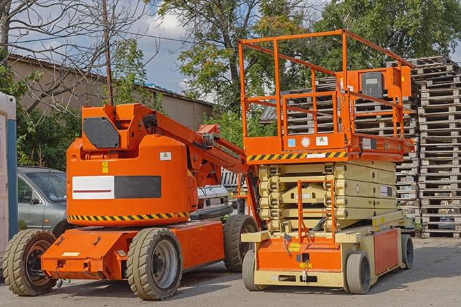 forklift truck transporting products in a warehouse in Fort Lauderdale FL